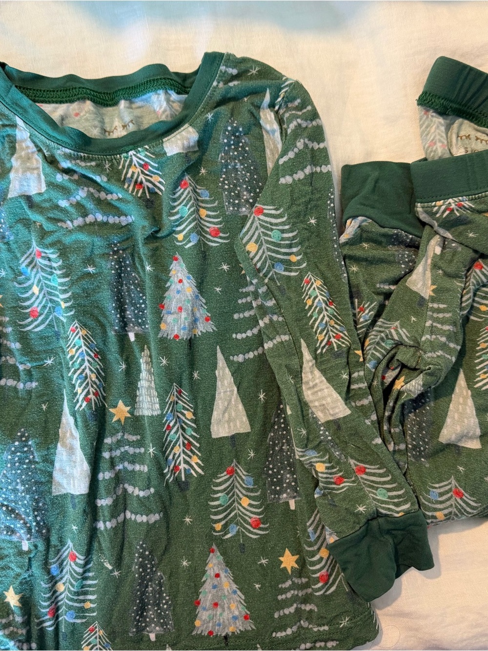 Little sleepies twinkling Green Christmas Tree Pajamas 2t